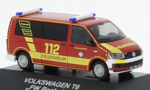Rietze VW T6 Bus, Feuerwehr Bocholt, 1:87, New