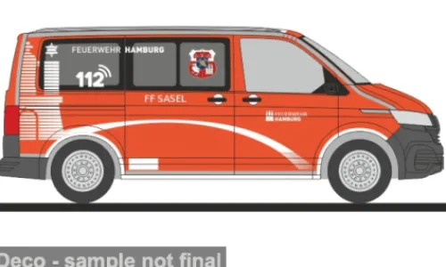 Rietze VW T6.1, FW Hamburg - Sasel, 1:87, New