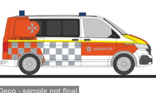 Rietze VW T6.1, Johanniter Mannheim Notarzt, 1:87, Clearance