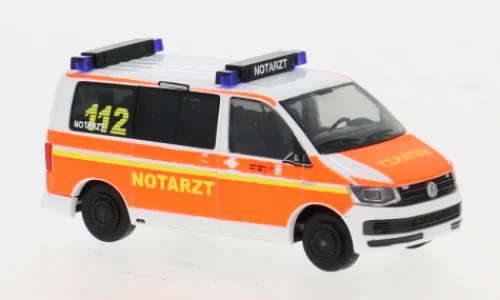 Rietze VW T6, Notarzt Krefeld, 1:87, New