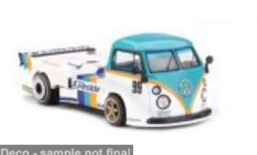 Mini GT VW T1 Pick Up, türkis/Dekor, 1972, 1:64,