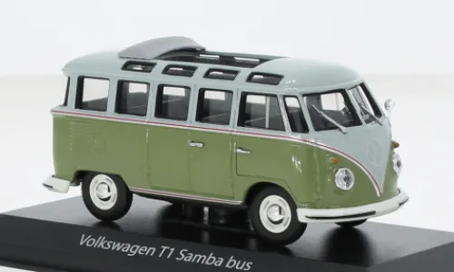 Maxichamps VW T1 Samba, hellgrau/grün, 1963, 1:43, Clearance