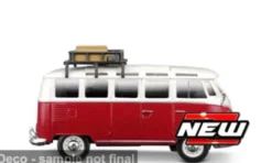 Maisto VW T1 Samba, rot/weiss, 1:24,