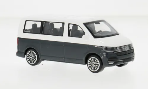Bburago VW T6.1 Transporter, dunkelblau/weiss, 2020, 1:43, Hot