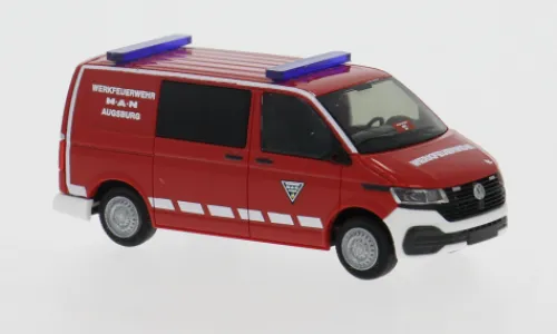 Rietze VW T6.1, Werkfeuerwehr MAN Augsburg, 1:87, Best