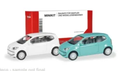 Herpa MiniKit VW Up!, weiss/türkis, 1:87, New