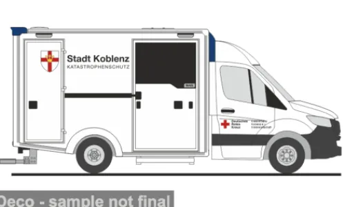 Rietze Wietmarscher Ambulanzfahrzeug - Design RTW, 2018, Katastrophenschutz Koblenz, 1:87, Sale